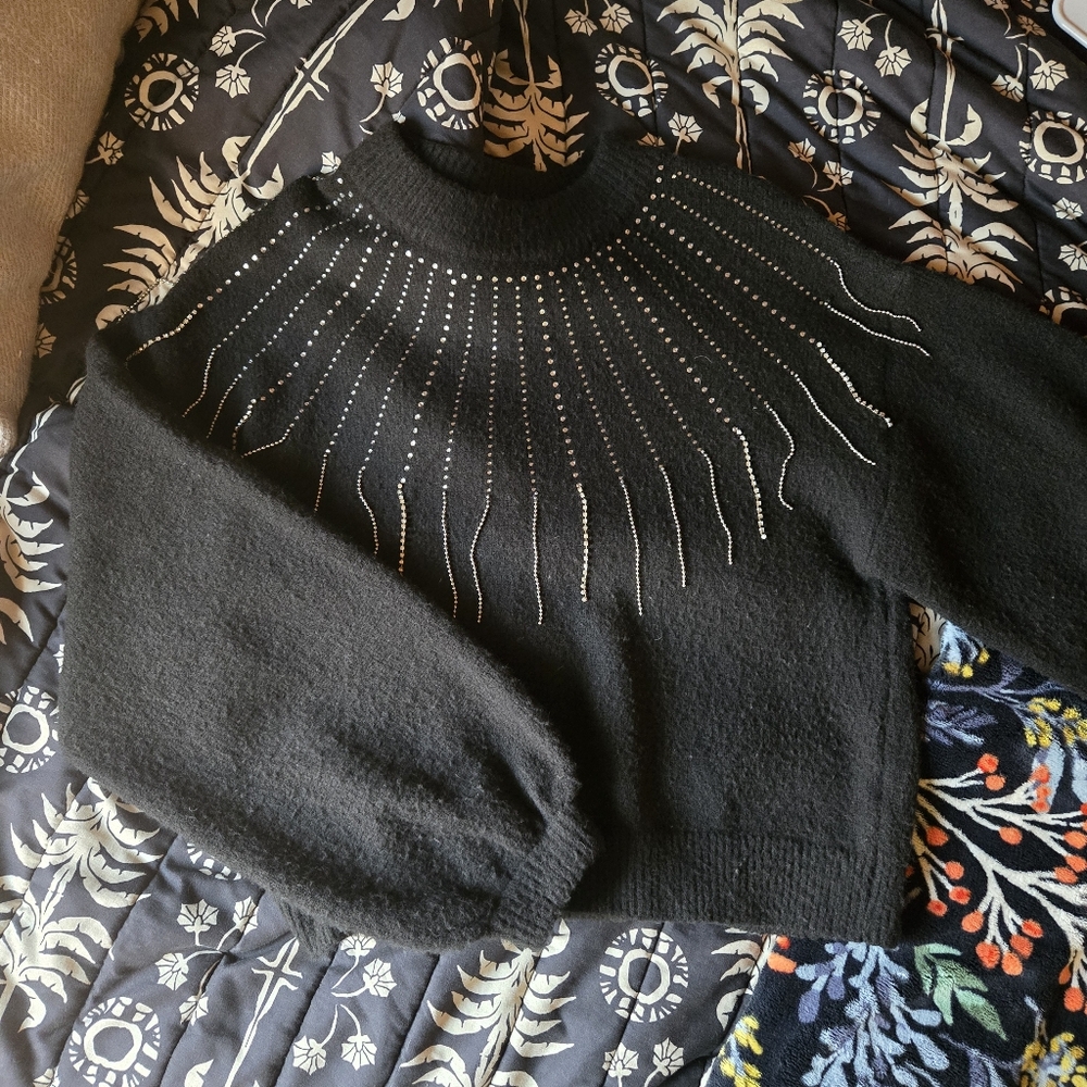 Ontwelfth Rhinestone Sweater